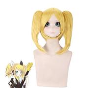 Vocaloid Kagamine Rin projet DIVA 2nd deux queues de cheval perruque Cosplay Costume femmes court résistant à la chaleur synthétique cheveux perruques PL-072