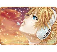 Vocaloid, Len Kagamine Anime Poster Home Wall Art Décoration Rétro Métal Plaque en Métal 20,3 x 30,5 cm