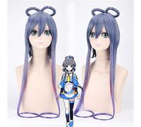Vocaloid Luo Tianyi Perruque longue pour femme Vert foncé dégradé Cosplay Costume YAYIN GONGYU Cheveux synthétiques résistants à la chaleur