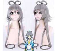 VOCALOID Luo Tianyi pour femmes longue tresse droite Cosplay perruques 120 cm gris résistant à la chaleur synthétique femme faux cheveux perruque