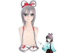 Vocaloid Luo Tianyi pour les femmes longue tresse droite Cosplay perruques gris résistant à la chaleur synthétique femme faux cheveux perruque PL-268