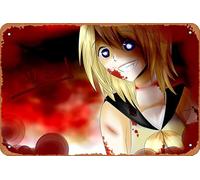 Vocaloid, Rin Kagamine, Yandere Anime Poster Home Wall Art Décoration Rétro Métal Plaque en Métal 20,3 x 30,5 cm