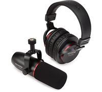 Vocaster Kit de Radiodiffusion avec Microphone Dynamique de Qualité et Casque Fermé pour Podcasters, Micro avec Pare-Vent Intégré et Support Antichoc, Câble XLR Inclus