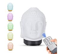 VOCD Diffuseur D'huile Essentielle De Tête De Bouddha, Diffuseurs D'aromathérapie en Céramique 100ML, Humidificateur D'arôme Ultrasonique Sacré, pour Cadeau De Décor De Yoga De Bureau À Domicile
