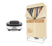 VOCD Séchoir À Linge Électrique Portable 1000 W Grande Capacité 15kg Double Couche D'alliage D'aluminium Écoénergétique Intérieur Humide Buanderie Séchage À L'air Chaud Garde-Robe