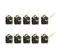 Vocdikficy 10 Pièces 18 mm Mouvement Silencieux Ensembles Bricolage Aiguilles de Broche Mécanisme de Mouvement D'Horloge Murale à Quartz Outils de Réparation Pièce Kit D'Horloge