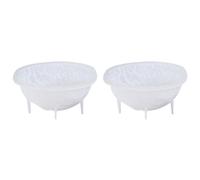 Vocdikficy 2 Moules en Forme de Cerveau 3D pour Bougie, Blanc, 9,3x8,5x4 Cm, pour Fabriquer des Bougies en Résine, des Bougies Aromathérapie, du Savon et des Objets D'Artisanat Floral pour Halloween.