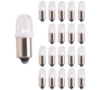 Vocdikficy 20 PièCes SéRies BA9S 1895 H6W 53 57 Ampoules LED BaïOnnette pour Lampe de Carte de Voiture 12V Blanc