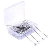 Vocdikficy 50 Pièces Épingles de Bouquet de Corsage, Broche de Strass de Diamant de Fleur de 2 Pouces, Aiguille Droite pour Accessoires de Cheveux de Mariée de Mariage
