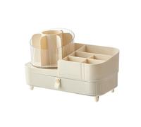 Vocdikficy Boîte de Rangement pour Cosmétiques, Support de Rangement pour, Pinceaux de Maquillage, Crayons à Sourcils, Rouges à Lèvres, Tube de Rangement, Commode, Support Rotatif