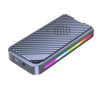 Vocdikficy Boîtier de Disque Dur Mobile RVB M.2 Protocole NVME Boîte Externe SSD Boîte de Disque Dur à Semi-Conducteurs 40 Gbit/S Boîte de Disque Dur à Puce 2464