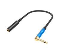 Vocdikficy Câble Audio Mâle Stéréo TRS 6,35 mm à Angle Droit vers pour Guitare, Rallonge pour Amplificateurs et Casque. Extension Audio Stéréo Mâle à Angle Droit TRS vers