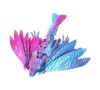 Vocdikficy Dynamiques de Dragon en Cristal Imprimés en 3D pour Adultes Dragon Articulé Imprimé en 3D, Violet