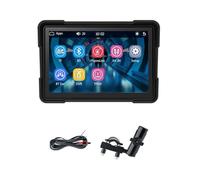 Vocdikficy Écran Portable GPS Bluetooth 5 Pouces pour Moto, IP67 Étanche, Lecteur MP5 sans Compatible avec Carplay et Android Auto