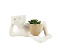 Vocdikficy Paresseux Petite Figurine Bassin de Fleurs Créatif Plante Verte Succulente Vase Maison Bureau 1 Pièces