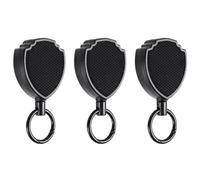 Vocdikficy Porte-Clés Rétractable avec en d'acier, Porte-Badge à Mousqueton Multi-Outils, Outil de Support D'Identification à Clip de Porte-Clés Facile à Tirer