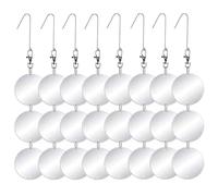 Vocdikficy Répulsif Anti-Oiseaux Réfléchissant Miroir Amélioré Ensemble de Disques Anti-Oiseaux Améliorés Réflecteurs d'oiseaux Double Face Hautement Réfléchissants