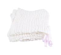 Vocdikficy Serviettes de Bain en Mousseline pour le, Lot de 10 Serviettes de Toilette RéUtilisables en Coton Absorbant Doux pour Peau DéLicate de Blanc