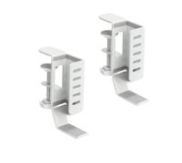 Vocdikficy Support Vertical Ordinateur Portable Côté Bureau, Bureau pour Ordinateur Portable sans Perçage, Support D'Ordinateur Portable Suspendu pour Côté Bureau, Pince sur Bureau Blanc