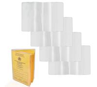 VOCIBO® Lot de 4 étuis de protection pour carte de vaccination pour carnet de vaccination pour adultes - Protection étanche pour carte de vaccination - Convient pour nouveau carnet de vaccination 93 x