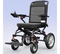 VOCIC V21 Fauteuil roulant électrique pliable léger pour personnes âgées | Fauteuil roulant électrique portable en aluminium jusqu'à 130 kg, moteur 500 W, convient aux voyages en avion (nacré noir)