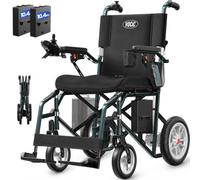 VOCIC V34 Fauteuil roulant électrique portable avec commande | 33 km Fauteuil roulant électrique pliable léger pour personnes âgées jusqu'à 136 kg, fauteuils roulants électriques jusqu'à