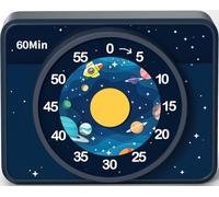 VOCOO Timer Visuel pour Enfants-Joli Motif Arc-en-Ciel Compte à Rebours de 60 Minutes pour Classe Bureau Cuisine et Cuisson Aimant Puissant Outil de Gestion du Temps Silencieux 2*AAA Incluses(Bleu)