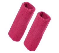 VOCOSTE 1 Paire Poignet Bandeaux, Poignet Bande Transpiration Absorbant Coton Eponge Tissu Laine Latex, 8X15cm Rose Rouge