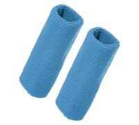 VOCOSTE 1 Paire Poignet Bandeaux, Poignet Bande Transpiration Absorbant Coton Eponge Tissu Laine Latex, 8X15cm Bleu Ciel