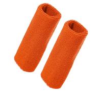 VOCOSTE 1 Paire Poignet Bandeaux, Poignet Bande Transpiration Absorbant Coton Eponge Tissu Laine Latex, 8X15cm Orange
