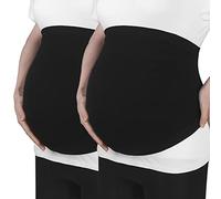 VOCOSTE 2 Pcs Maternité Ventre Bande, Ventre Bandes pour Enceinte Femme, Grossesse Soutien Ventre Ceinture Bandes pour Grossesse et Post-Partum, Noir, Taille M