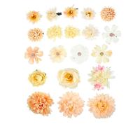 VOCOSTE 20Pcs, Pinces À Cheveux En Forme De Fleur, Barrettes À Fleurs Pour Femmes Et Filles, Beige