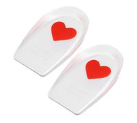 VOCOSTE Talonnettes Silicone Rouge 2 Pcs Amorti Pour Chaussures | Taille 40-46, Motif Amour, Matériau PU Et GE1, Anti-Stress, Réutilisable, Résistant