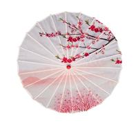 Vocttaiy Parasol de style chinois classique en papier huilé parapluie résistant à la pluie, parasol suspendu en papier floral multicolore et parasol en papier peint en bambou (N), taille unique