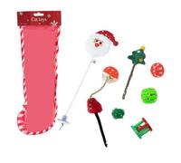 VOCUE Ensemble de jouets de Noël pour animaux de compagnie sur le thème des vacances, jouets pour chats Durabilité Innocuité pour divertissement à domicile