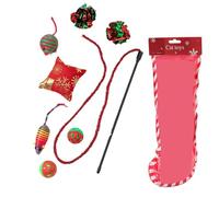 VOCUE Ensemble de jouets de Noël pour animaux de compagnie sur le thème des vacances, jouets pour chats Durabilité Innocuité pour divertissement à domicile