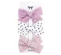 VOCUE Lot de 3/4 pinces à cheveux en forme de nœud pour filles - Accessoires de coiffure - Motif floral