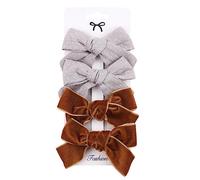 VOCUE Lot de 3/4 pinces à cheveux en forme de nœud pour filles - Accessoires de coiffure - Motif floral
