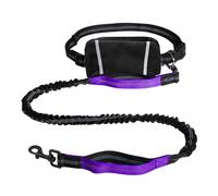 VOCUE Sac banane multifonctionnel pour promenade de chien + longue laisse pour course à pied, jogging, sac banane réfléchissant sport