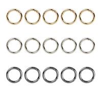 VODAFQS 15 pièces mousqueton rond, porte-clés anneaux ouverts de 26 mm, mousquetons à gâchette crochet porte-clés boucle en O pour sacs à dos, portefeuilles, artisanat