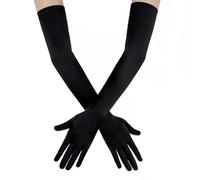 VODAFQS Gants Longs Femme, Gant Long, Gant Satin, Gants Longs Noirs pour Femmes