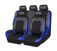 VODHXA Housses de Siège Auto Cuir PU pour Ford B Max 2012-2020 2021 2022 2023, Housse Siège Voiture Avant Arrière, Protection Intégrale Sièges Auto, pour Berline SUV,C Black Blue