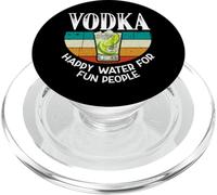 Vodka Happy Water Alcohol for Fun People Retro Vintage PopSockets PopGrip pour MagSafe