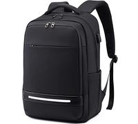 Vodlbov Sac à Dos Ordinateur Portable 17 Pouces Grande Capacité Homme Imperméable Antivol PC Portable avec USB Charging Port Fonctionnel pour Voyage Affaires Collège Femme Noir