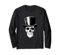 Vodoo Joueur Cylindre Magicien Souriant tête de Mort Esprit Manche Longue