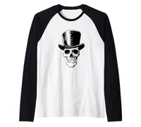 Vodoo Joueur Cylindre Magicien Souriant tête de Mort Esprit Manche Raglan
