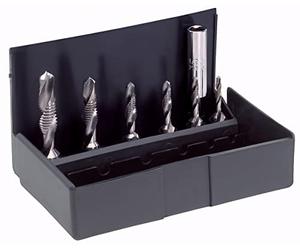 Völkel 67200 Coffret de Taraud Combiné 7 Pièces, Gris/argent