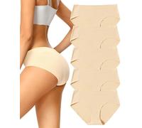 VOENXE Women Seamless Hipster Underwear,Breathable Ladies Panties Bikini,Multipack No Show Briefs,No VPL Knickers,Comfortable Undies Underpants for Women 5-Pack, Nude, L