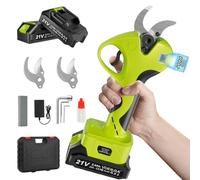 VOERJIA Sécateur Électrique Sans Fil 40mm, 2×Batteries 21V 2000mAh, Moteur Brushless 850W, Lames SK5, Sécateur de Jardin avec Écran LCD, Coupe Branche Électrique pour Arbres et Jardin