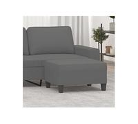 Voetenbank 70x55x41 cm microvezelstof donkergrijs349363